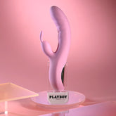 Playboy Pleasure Rub Me Right – Rechargeable Thrusting Rabbit Vibrator VIBRATORS-RABBIT-MULTI